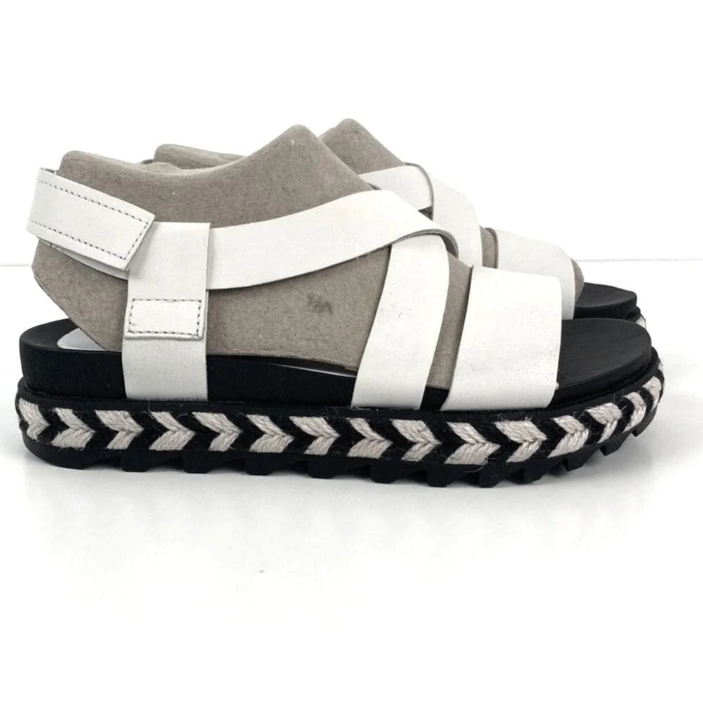 Sorel Sandals 6.5 Black Roaming Criss Cross Platform Espadrille Leather Strappy